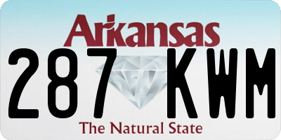 AR license plate 287KWM