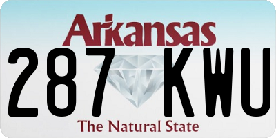 AR license plate 287KWU