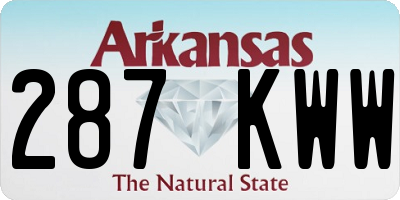 AR license plate 287KWW