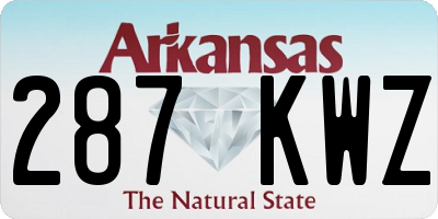 AR license plate 287KWZ