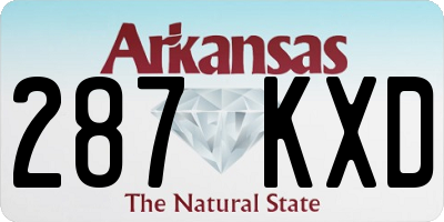 AR license plate 287KXD
