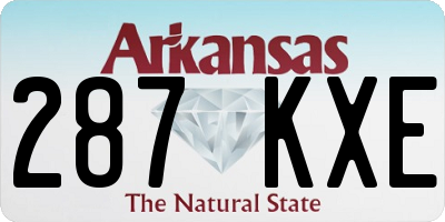 AR license plate 287KXE