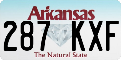 AR license plate 287KXF