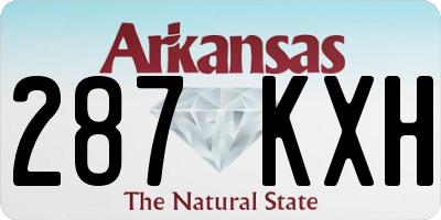 AR license plate 287KXH