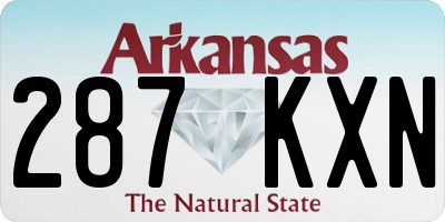 AR license plate 287KXN