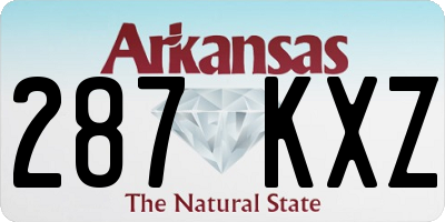 AR license plate 287KXZ