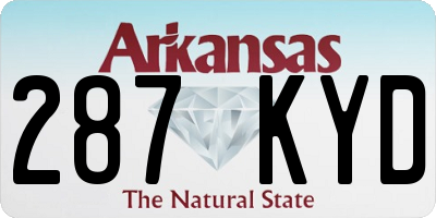 AR license plate 287KYD