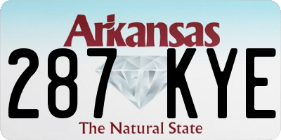 AR license plate 287KYE