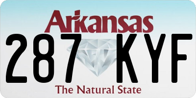 AR license plate 287KYF