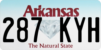 AR license plate 287KYH