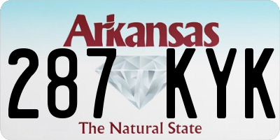AR license plate 287KYK