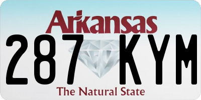 AR license plate 287KYM