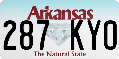 AR license plate 287KYO