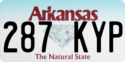 AR license plate 287KYP