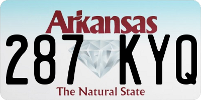 AR license plate 287KYQ