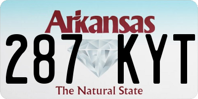 AR license plate 287KYT