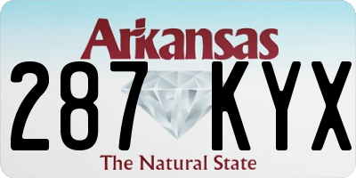 AR license plate 287KYX