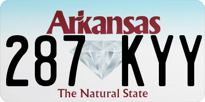 AR license plate 287KYY