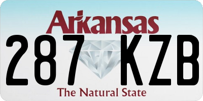 AR license plate 287KZB