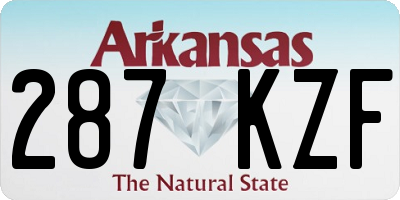 AR license plate 287KZF