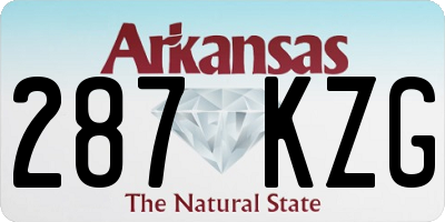 AR license plate 287KZG