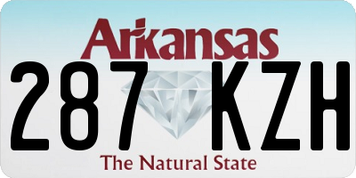 AR license plate 287KZH