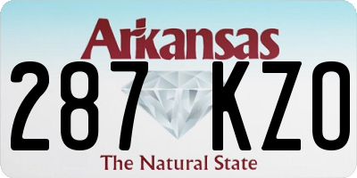AR license plate 287KZO
