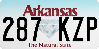 AR license plate 287KZP