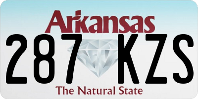 AR license plate 287KZS
