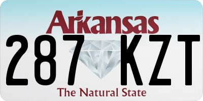 AR license plate 287KZT
