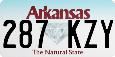 AR license plate 287KZY