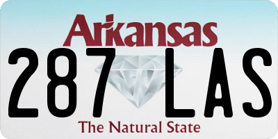 AR license plate 287LAS