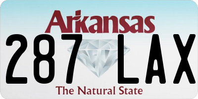 AR license plate 287LAX