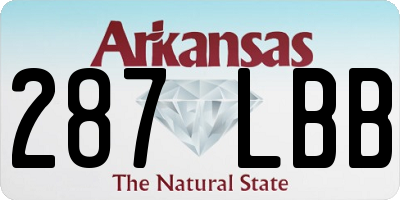 AR license plate 287LBB