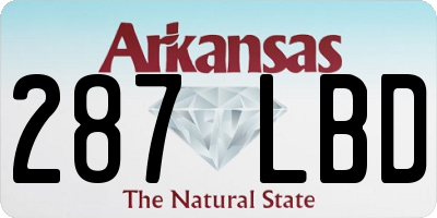 AR license plate 287LBD