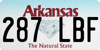 AR license plate 287LBF