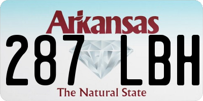 AR license plate 287LBH
