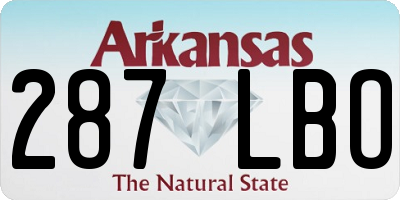 AR license plate 287LBO
