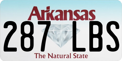 AR license plate 287LBS