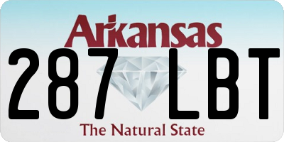 AR license plate 287LBT