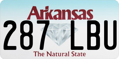 AR license plate 287LBU