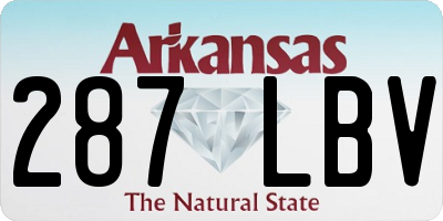 AR license plate 287LBV