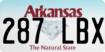 AR license plate 287LBX