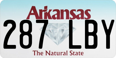 AR license plate 287LBY