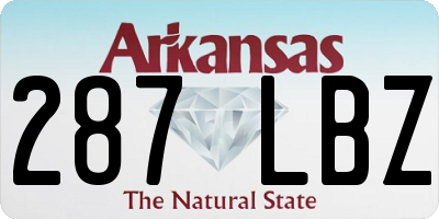 AR license plate 287LBZ