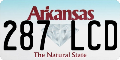 AR license plate 287LCD