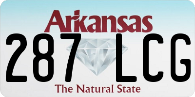 AR license plate 287LCG