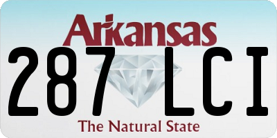 AR license plate 287LCI