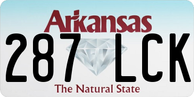 AR license plate 287LCK