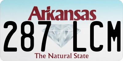 AR license plate 287LCM